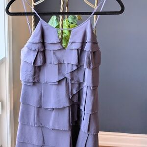 BCBGMaxAzria Lavender Tiered Mini Dress